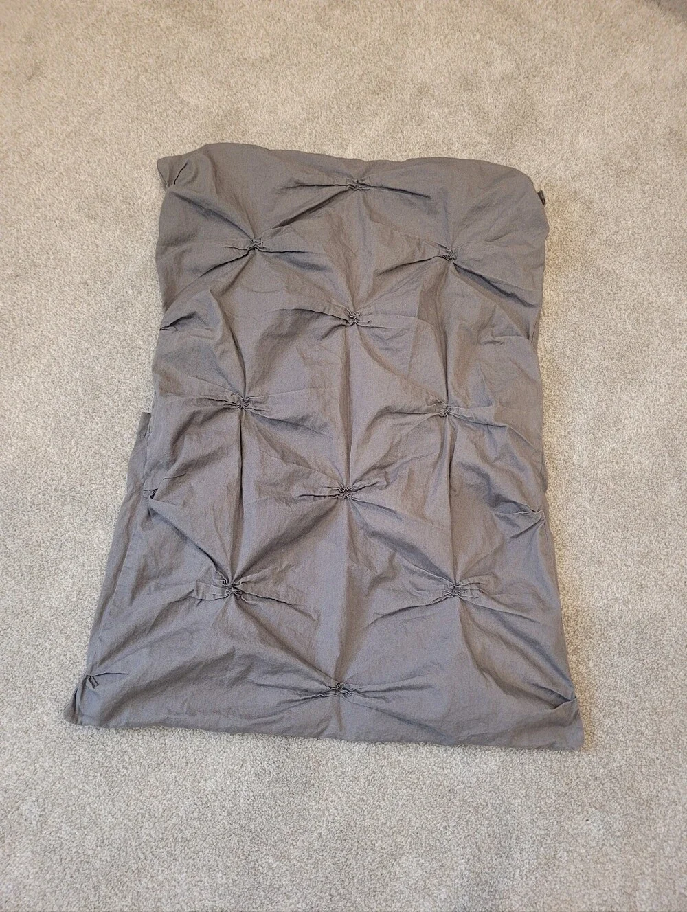 West Elm Pintuck Pillow Shams in Taupe Gray - One